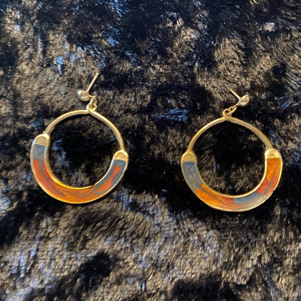 Marbled Hoop earrings